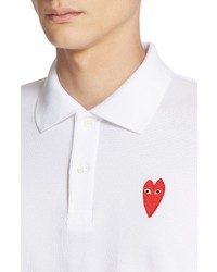 Comme des Garcons Play Stretch Heart Face Polo