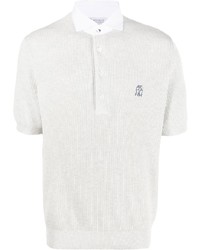 Brunello Cucinelli Ribbed Knit Polo Shirt