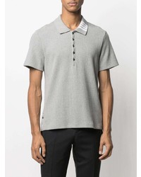 Thom Browne Ribbed Short Sleeve Polo Shirt