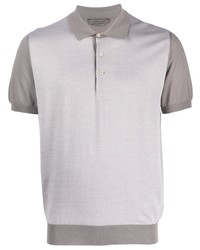 Corneliani Short Sleeve Cotton Silk Polo Shirt
