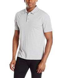 John Henry Short Sleeve Heathered Stripe Polo Shirt
