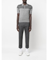 Thom Browne Short Sleeve Panelled Polo Shirt