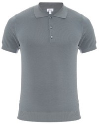 Brioni Short Sleeved Cotton And Silk Blend Polo Shirt