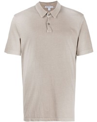 James Perse Short Sleeved Cotton Jersey Polo Shirt