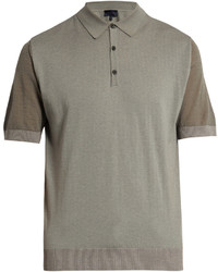 Lanvin Short Sleeved Wool And Cotton Blend Polo Shirt