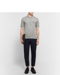 Thom Browne Slim Fit Cotton Piqu Polo Shirt