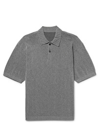 Issey Miyake Slim Fit Knitted Polo Shirt
