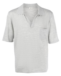 Saint Laurent Spread Collar Wool Polo Shirt