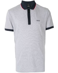 BOSS Stripe Trim Short Sleeve Polo Shirt