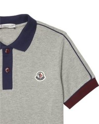 Moncler Striped Sleeve Cotton Polo Shirt 4 14 Years