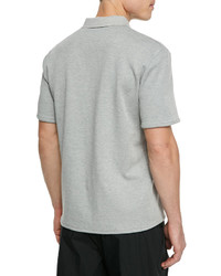 Alexander Wang T By Short Sleeve Polo Shirt Gray