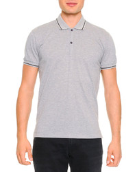 Dolce & Gabbana Tipped Polo Shirt With Logo Gray