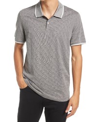 Theory Tipped Regular Fit Two Tone Short Sleeve Pique Polo