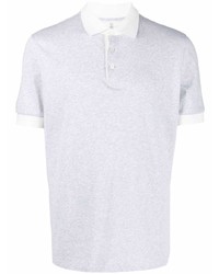 Brunello Cucinelli Two Tone Cotton Polo Shirt