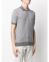Canali Wave Stripe Polo Shirt