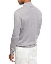 Ermenegildo Zegna Wool Cashmere Polo Sweater