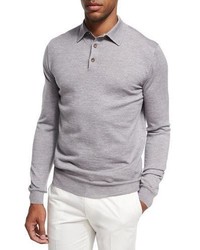 Ermenegildo Zegna Wool Cashmere Polo Sweater