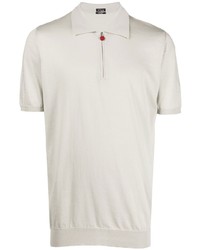 Kiton Zip Up Cotton Polo Shirt