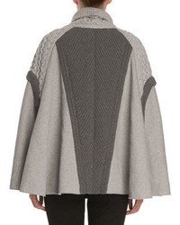 Burberry Cable Knit Panelled Poncho