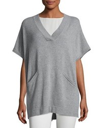Eileen Fisher Cashmere V Neck Poncho Style Tunic