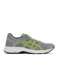 Asics Grey And Green Gel Contend 5 Sneakers