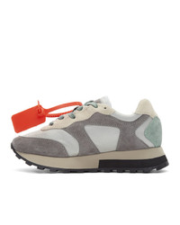 Off-White Grey And Taupe Hg Runner Sneakers