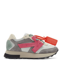 Off-White Grey And Taupe Hg Runner Sneakers