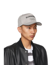 Burberry Black And White Canvas Horseferry Baseball Cap