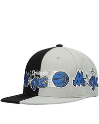 Mitchell & Ness Blackgray Orlando Magic Team Half And Half Snapback Hat At Nordstrom