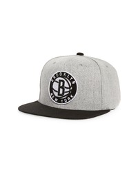 Mitchell & Ness Brooklyn Nets Pop Snapback Baseball Cap In Grey At Nordstrom