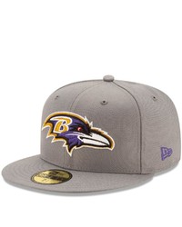 New Era Graphite Baltimore Ravens Storm 59fifty Fitted Hat