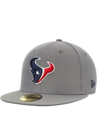 New Era Graphite Houston Texans Storm 59fifty Fitted Hat