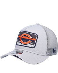 New Era Gray Chicago Bears Stripes A Frame Trucker 9forty Snapback Hat