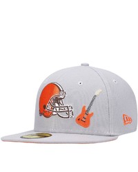 New Era Gray Cleveland Browns City Describe 59fifty Fitted Hat
