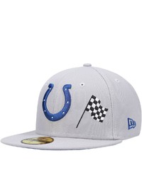 New Era Gray Indianapolis Colts City Describe 59fifty Fitted Hat