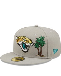 New Era Gray Jacksonville Jaguars City Describe 59fifty Fitted Hat