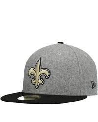 New Era Gray New Orleans Saints Melton 59fifty Fitted Hat At Nordstrom