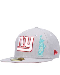 New Era Gray New York Giants City Describe 59fifty Fitted Hat