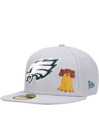 New Era Gray Philadelphia Eagles City Describe 59fifty Fitted Hat