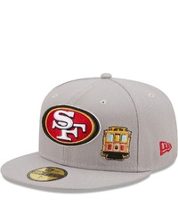 New Era Gray San Francisco 49ers City Describe 59fifty Fitted Hat