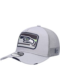 New Era Gray Seattle Seahawks Stripes A Frame Trucker 9forty Snapback Hat At Nordstrom