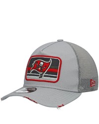 New Era Gray Tampa Bay Buccaneers Stripes A Frame Trucker 9forty Snapback Hat At Nordstrom