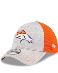 New Era Grayorange Denver Broncos Prime 39thirty Flex Hat