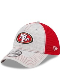 New Era Grayscarlet San Francisco 49ers Prime 39thirty Flex Hat