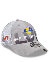 New Era Graywhite Los Angeles Rams Super Bowl Lvi Bound Trucker 9forty Snapback Adjustable Hat At Nordstrom