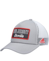 adidas Graywhite New Jersey Devils Locker Room Foam Trucker Snapback Hat At Nordstrom