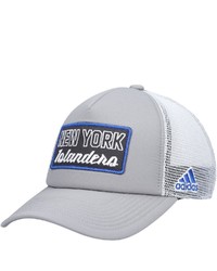adidas Graywhite New York Islanders Locker Room Foam Trucker Snapback Hat At Nordstrom