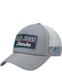 adidas Graywhite San Jose Sharks Locker Room Foam Trucker Snapback Hat At Nordstrom