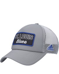 adidas Graywhite St Louis Blues Locker Room Foam Trucker Snapback Hat At Nordstrom
