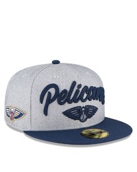 New Era Heather Graynavy New Orleans Pelicans 2020 Nba Draft Otc 59fifty Fitted Hat
